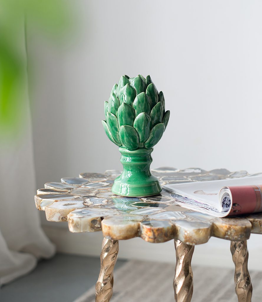 A&B Home / Helsa Blooming Artichoke Accent, Small Classic Vintage/Green