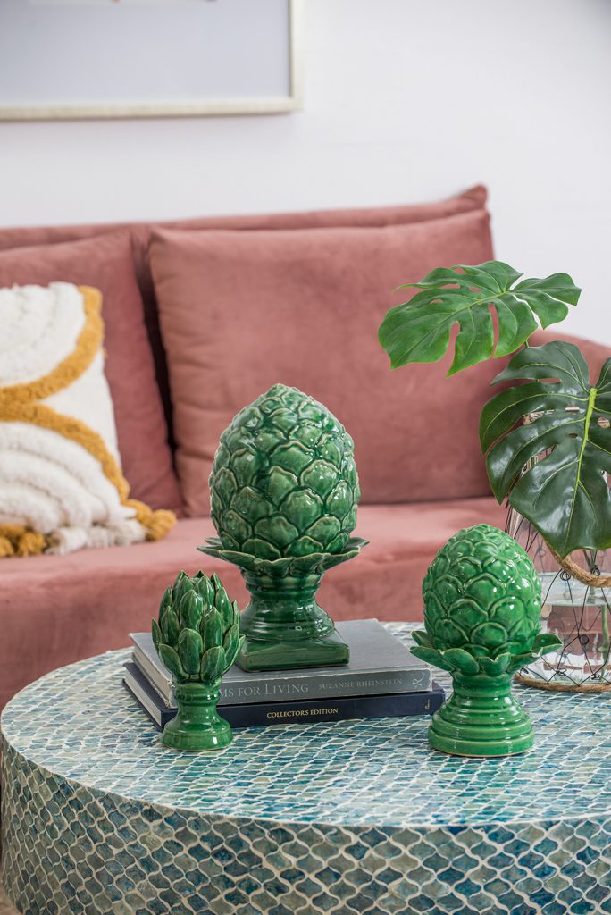 A&B Home / Helsa Blooming Artichoke Accent, Small Classic Vintage/Green