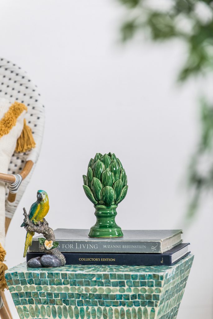 A&B Home / Helsa Blooming Artichoke Accent, Small Classic Vintage/Green