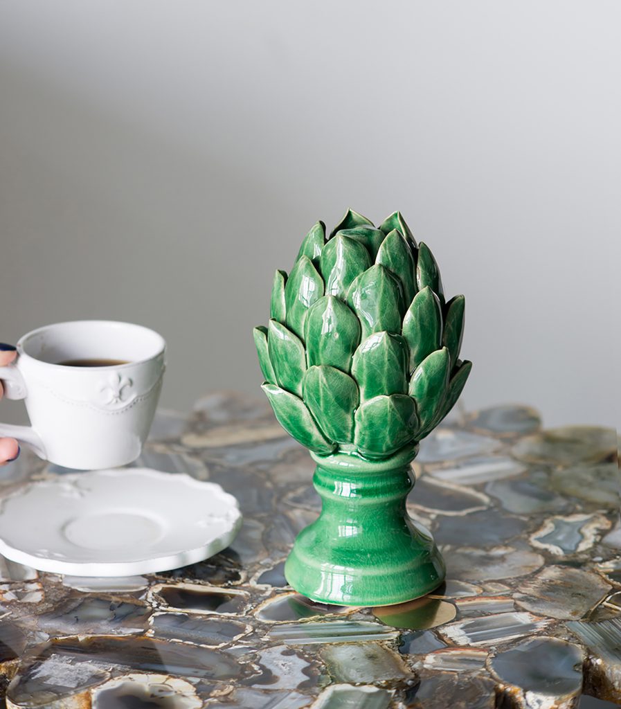 A&B Home / Helsa Blooming Artichoke Accent, Small Classic Vintage/Green