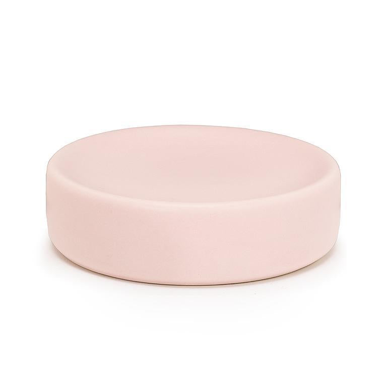 abbott / Matte Round Soap Dish / Pink