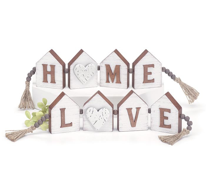 burton + Burton / SHELF SITTER ASTD HOME AND LOVE GARLAND