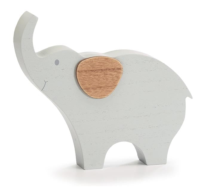 burton + Burton / GRAY WOODEN ELEPHANT PHOTO/NOTE HOLDER