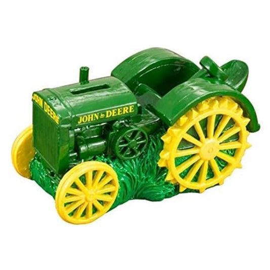 John Deere / Vintage Tractor Polyresin Painted Savings Bank