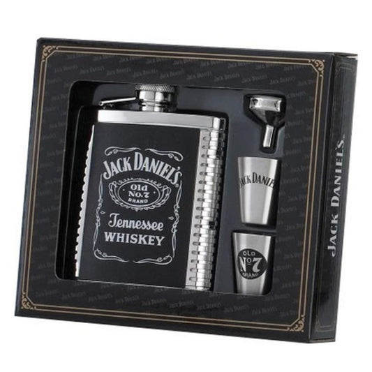 Jack Daniels / Licensed Barware Label Gift Set, 6 oz./1 oz, Silver