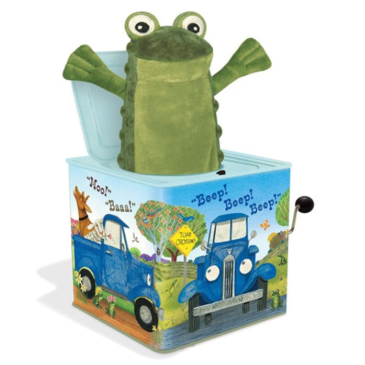 YOTTOY /  Contemporary Collection | Little Blue Truck Jack-in-The-Box Infant Plush Toy with Music