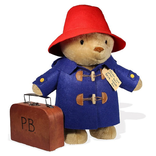 YOTTOY /  Paddington Bear Collection | Classic Paddington Bear Stuffed Animal Plush Toy w/ Suitcase - 16”H