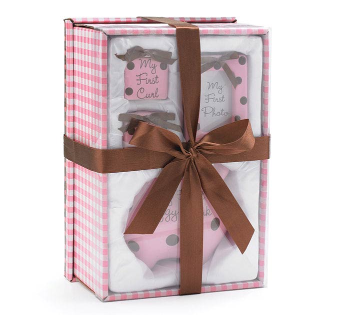 burton + Burton / BROWN DOTS GIFT SET / Pink