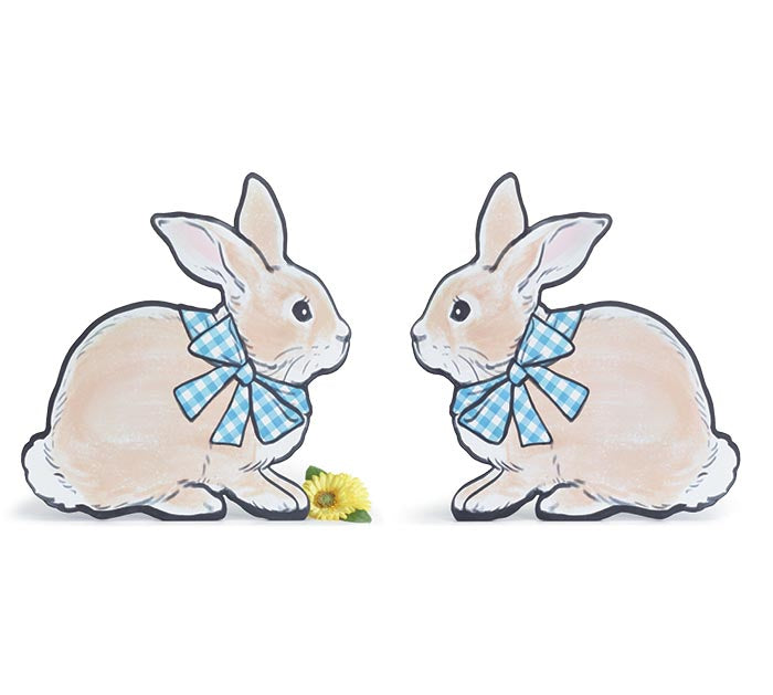 burton + Burton / LARGE BROWN BUNNIES WITH GINGHAM BOWS