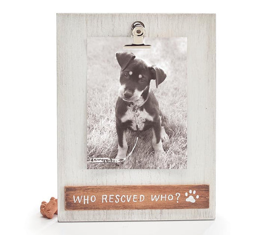 burton + Burton / WHO RESCUED WHO PET FRAME WITH CLIP