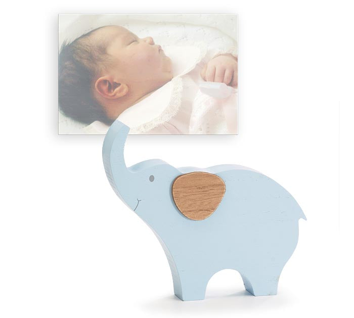 burton + Burton / BLUE WOODEN ELEPHANT PHOTO/NOTE HOLDER